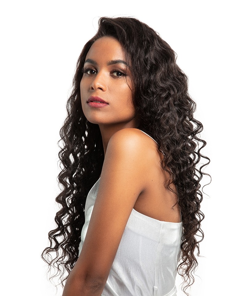 SALE! Lace Front Wigs Loose Wave 120% Density Pre-Plucked Natural ...